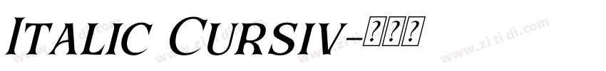 Italic Cursiv字体转换